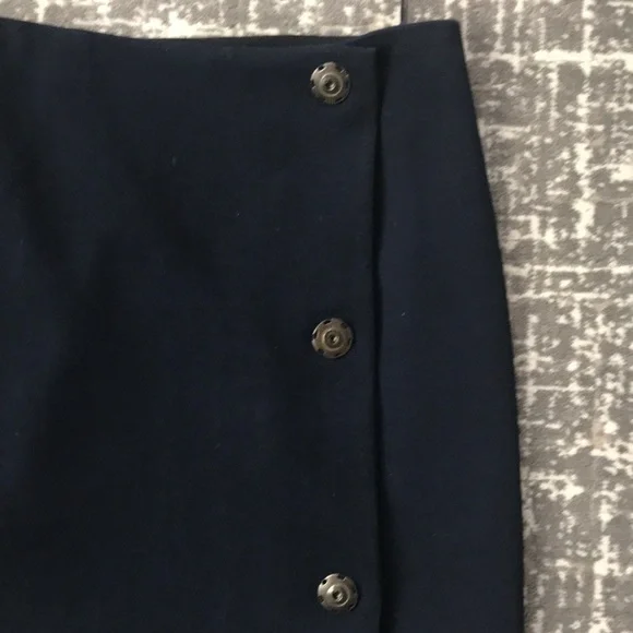 Authentic Lanvin Navy Blue wool mini skirt